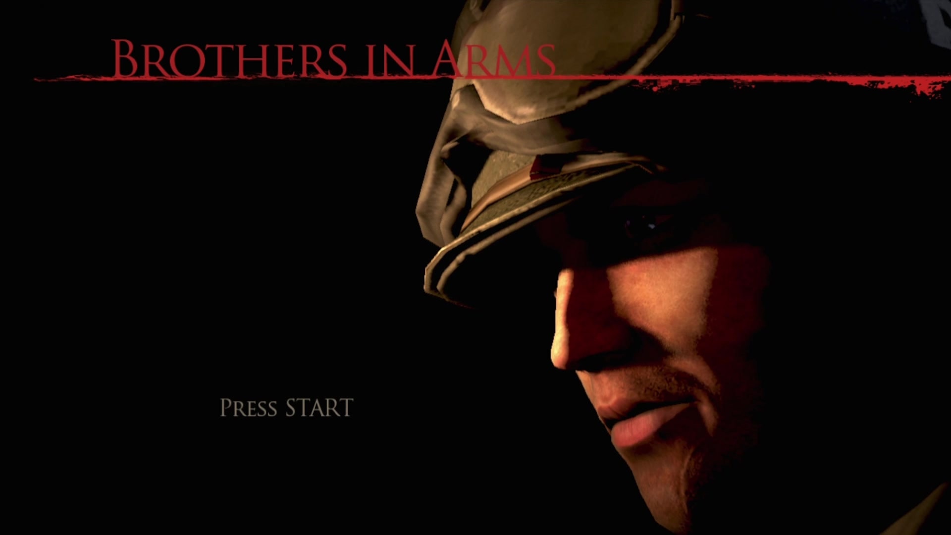 Brothers in Arms: Hell's Highway title screen for Xbox 360